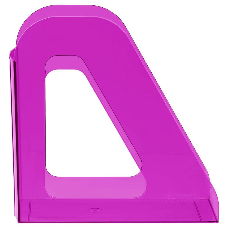 Лоток для бумаг вертикальный СТАММ "Фаворит", тонированный фиолетовый, ширина 90мм