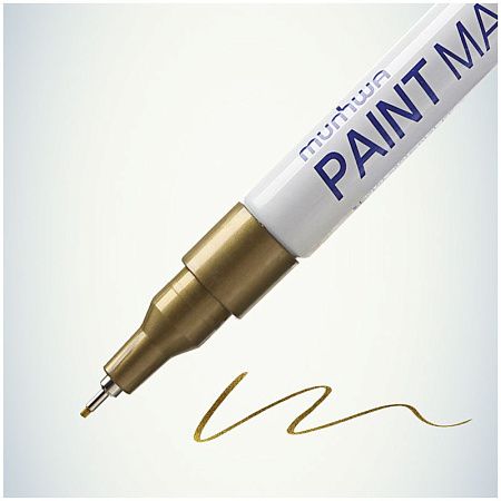 Маркер-краска MunHwa "Extra Fine Paint Marker" золото, 1мм, нитро-основа 