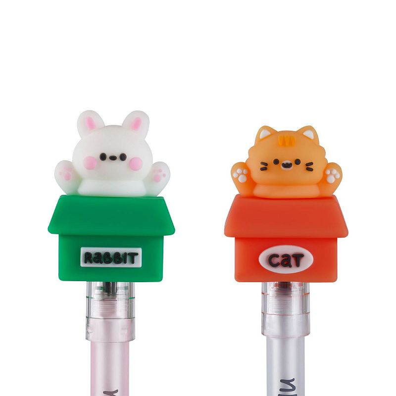 Ручка шариковая MESHU "Friends Box" синяя, 0,7мм, корпус ассорти 