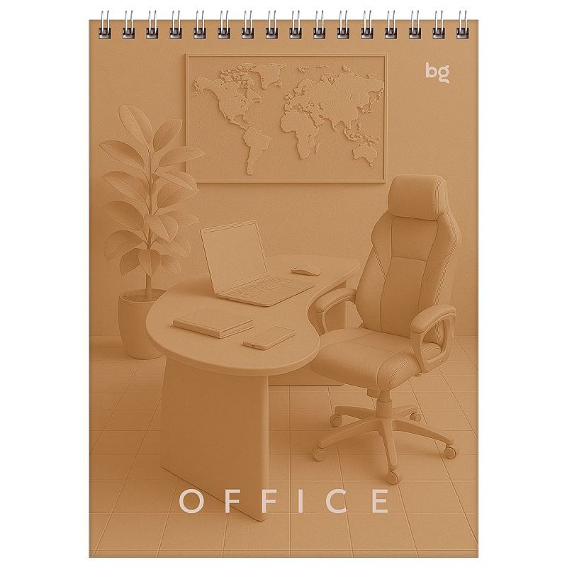 Блокнот А5 60л. на гребне BG "Моноколор. Офис"