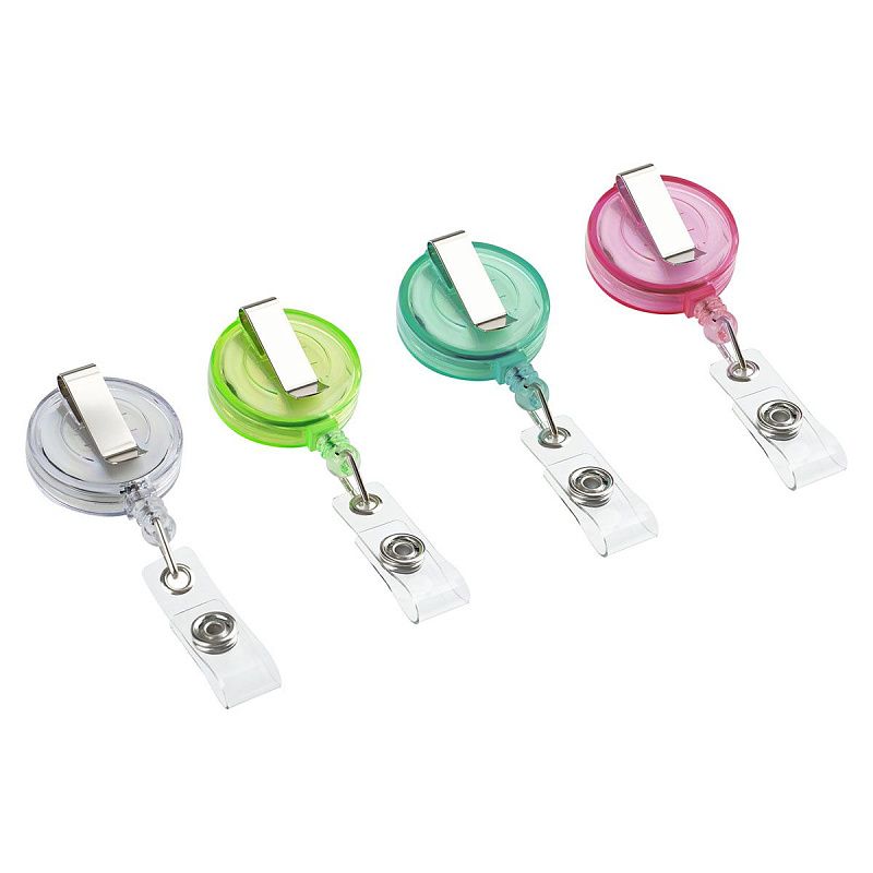 Держатель-рулетка для бейджей MESHU с топпером "Paw", 75см, петелька, клип, ассорти, блистер