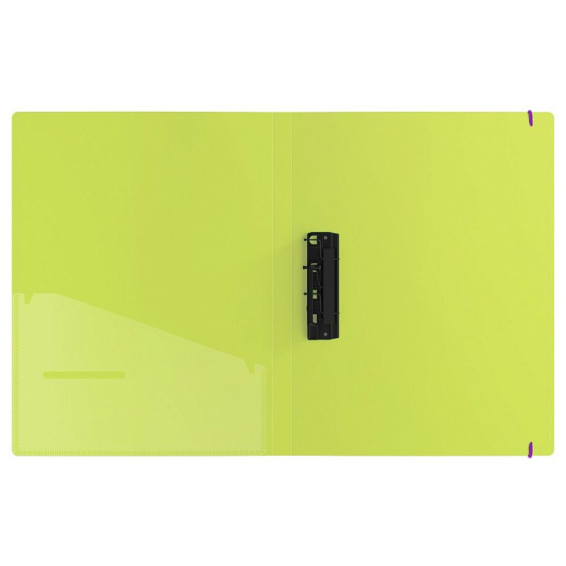 Папка с зажимом Berlingo "Raze" А4, 17мм, 600мкм, голубая, с внутр. карманом, софт-тач 