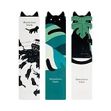 Закладки для книг, 3шт., 40*180мм, MESHU "Cat ink"