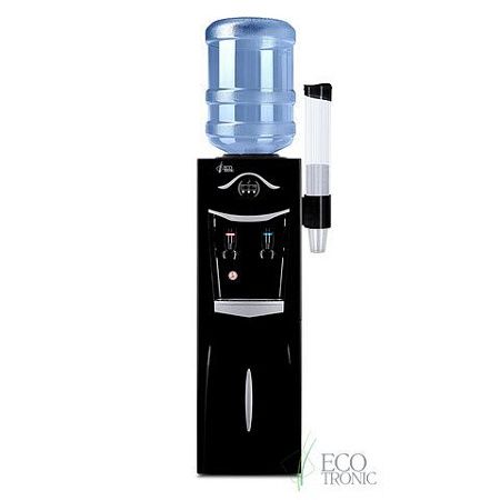 Кулер для воды ECOTRONIC K21-LF, напольный, НАГРЕВ/ОХЛАЖДЕНИЕ КОМПРЕССОРНОЕ, холодильник, 2 крана, черный, 11557
