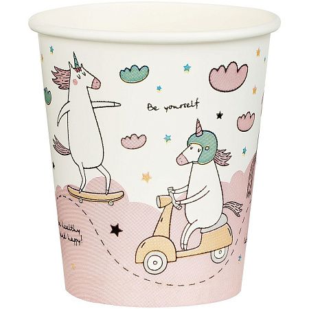 Стаканы бумажные MESHU "Unicorn", 200мл, 6шт.