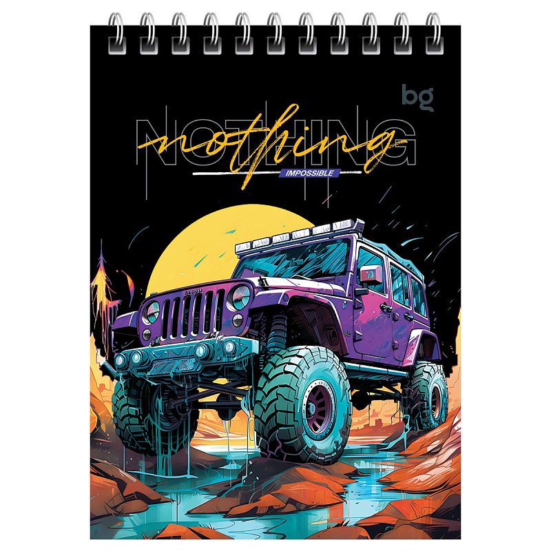 Блокнот А6 60л. на гребне BG "Bright cars"