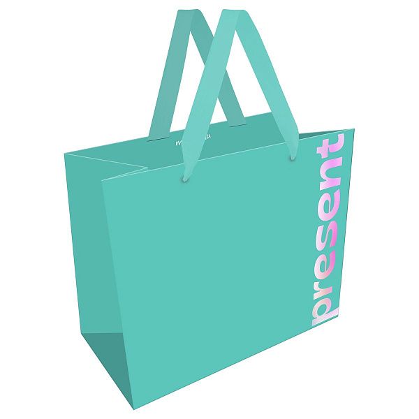 Пакет подарочный 32*26*12см MESHU "Bright present", фольга, матовая ламинация