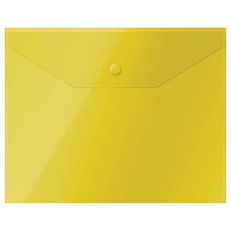 Папка-конверт на кнопке СТАММ А5 (190*240мм), 150мкм, пластик, прозрачная, ассорти 