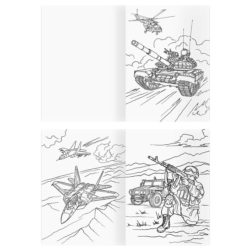 Раскраска А4, 16 стр., ТРИ СОВЫ "Для мальчиков"