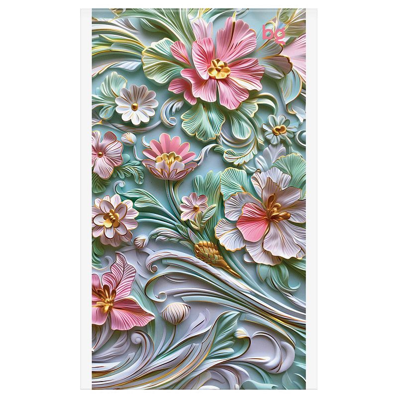 Блокнот А6 32л., на скрепке BG "Flowers and shine", блестки