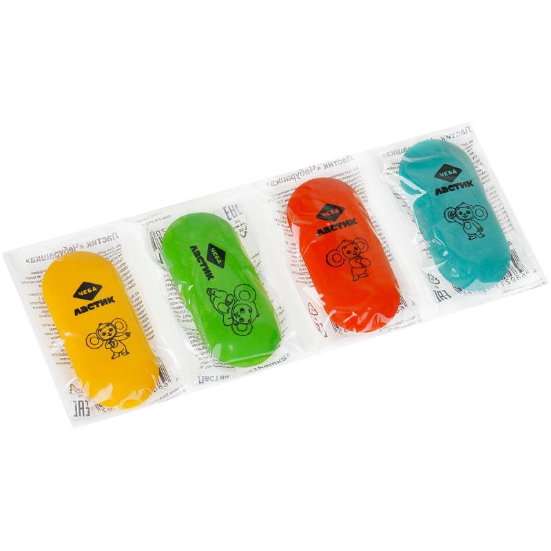 Ластик Мульти-Пульти "Чебурашка", овальный, термопластичная резина, 60*28*12мм 