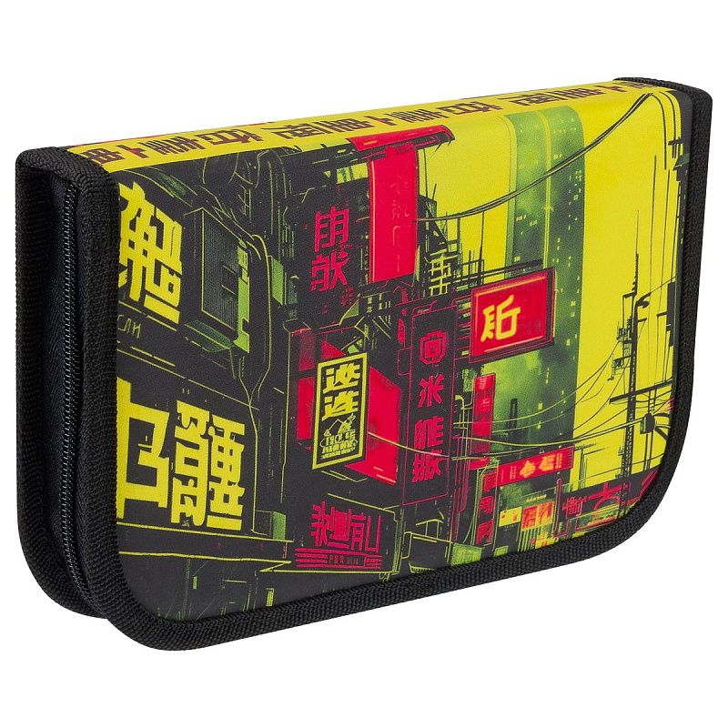 Пенал 1 отделение, 200*130 ArtSpace "Streets of Tokyo", две откидные секции, ткань 