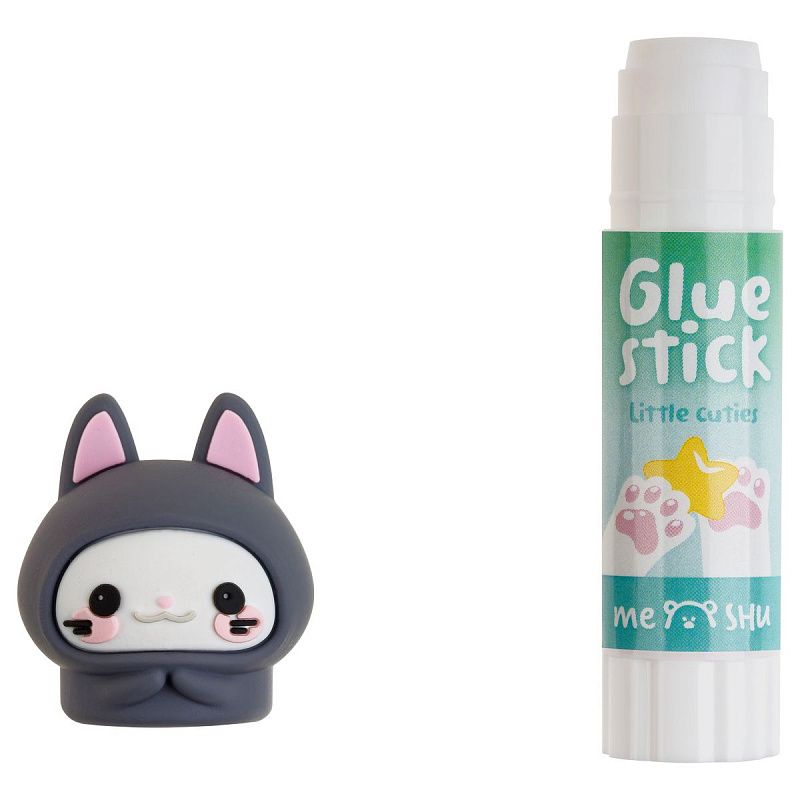Клей-карандаш MESHU с топпером "Cuties", 8г, дисплей бокс, ПВП, ассорти