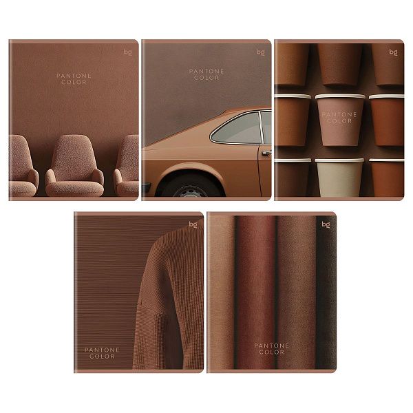 Тетрадь 48л., А5, клетка BG "Pantone color", матовая ламинация