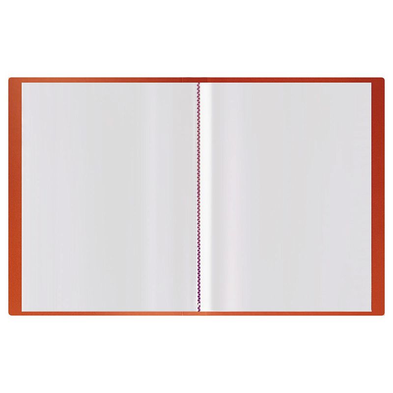 Папка с 60 вкладышами СТАММ "Сияние" А4, 21мм, 700мкм, пластик, оранжевый 