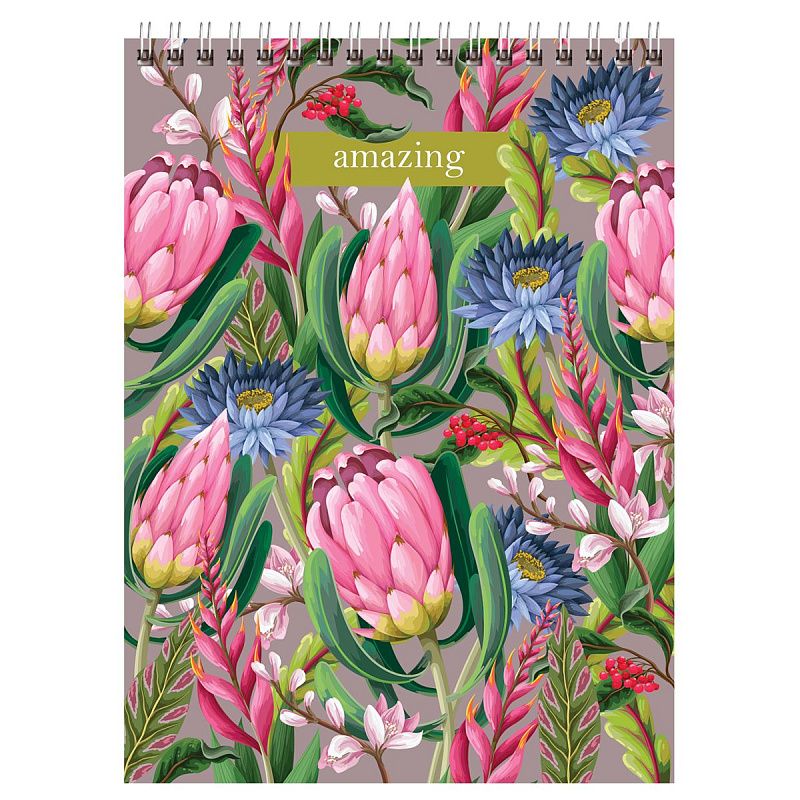 Блокнот А5 60л. на гребне BG "Цветочное танго"