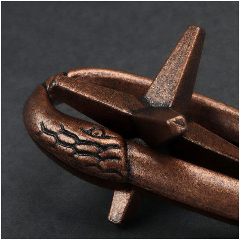 Головоломка металлическая большая ТРИ СОВЫ "Звезда", 2 уровень сложности 