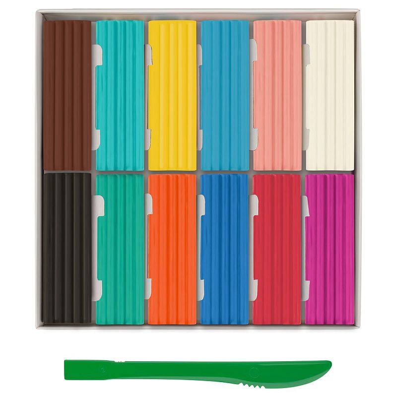 Пластилин Мульти-Пульти "Чебурашка", 12 цветов, 144г, со стеком, картон