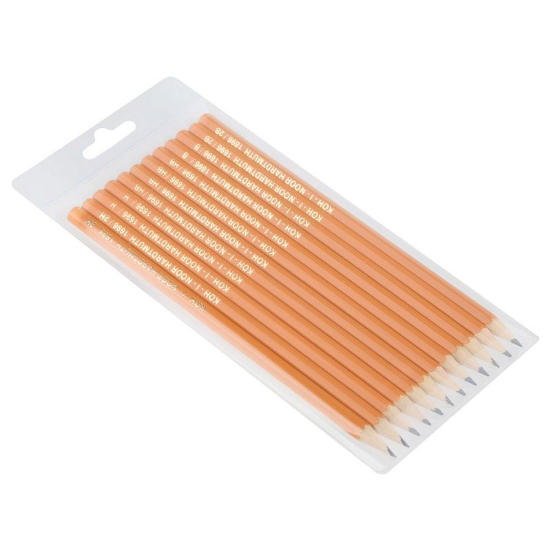 Набор карандашей ч/г Koh-I-Noor "1696" 12шт., 2H-2B, заточен., ПВХ уп., европодвес 