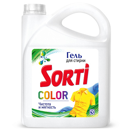 Гель для стирки Sorti "Color", 4,8л, канистра 