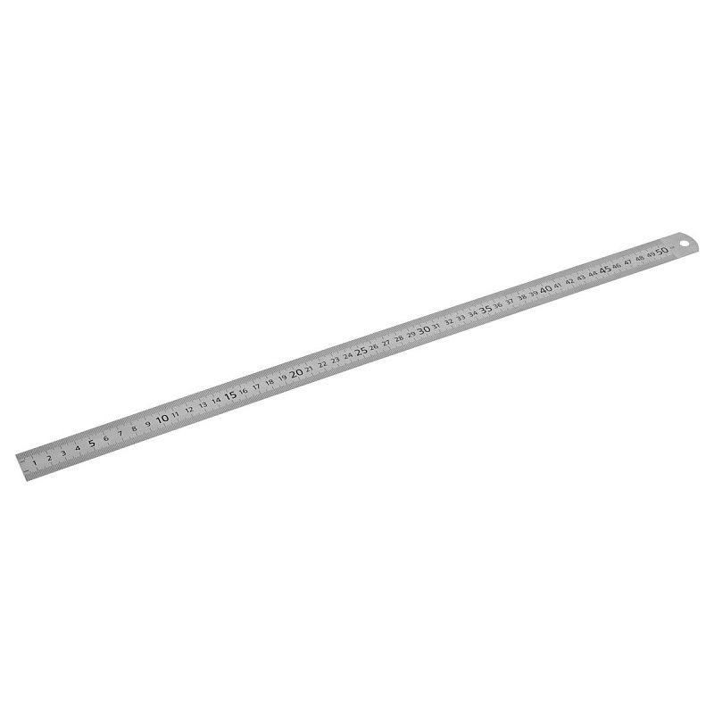 Линейка 50см СТАММ, стальная, ПВХ чехол с европодвесом 