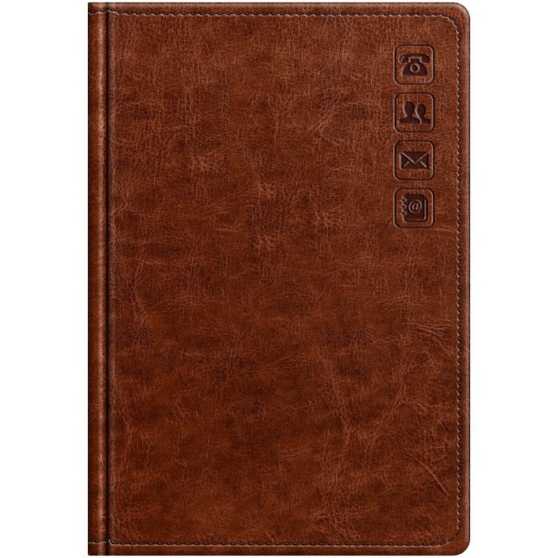 Телефонная книга А5, 80л., кожзам, BG "Nebraska. Brown", с вырубкой