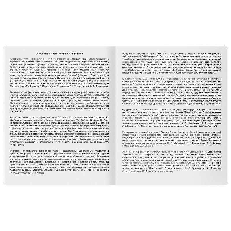 Тетрадь предметная 48л. BG "Печать времени" - Литература, тиснение