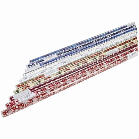Бумага упаковочная новогодняя "Red&Blue" 70x100 см, 10 дизайнов ассорти, ЗОЛОТАЯ СКАЗКА, 591909