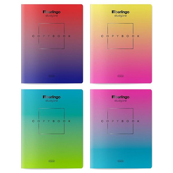 Тетрадь 48л., A5, клетка Berlingo "Radiance", 80г/м2, софт-тач, ассорти