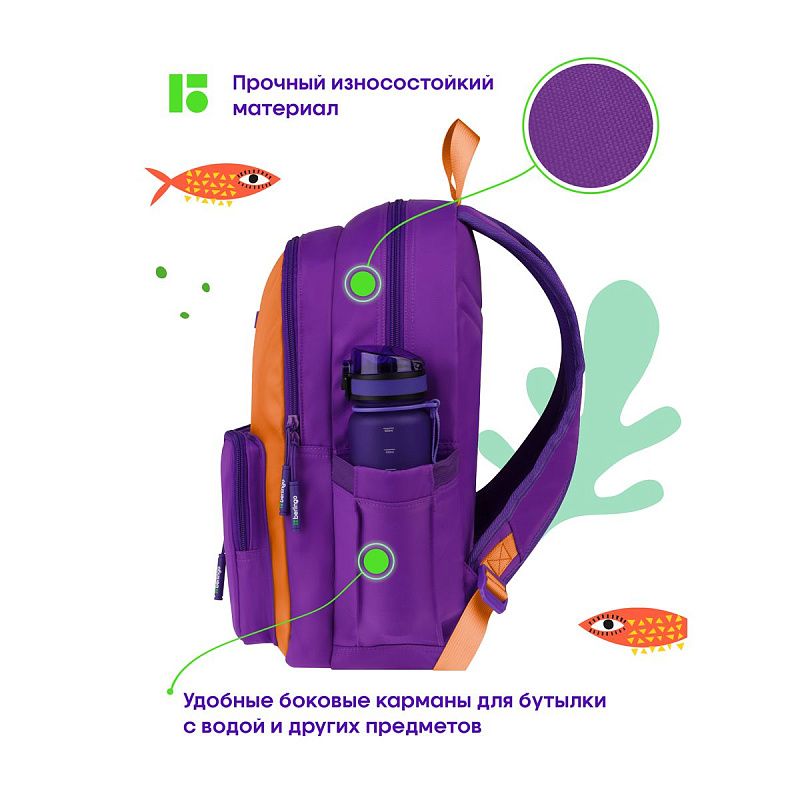 Рюкзак Berlingo "Envy" 2 отделения, 4 кармана, уплотненная спинка, 39*28*17см, оранжевый 