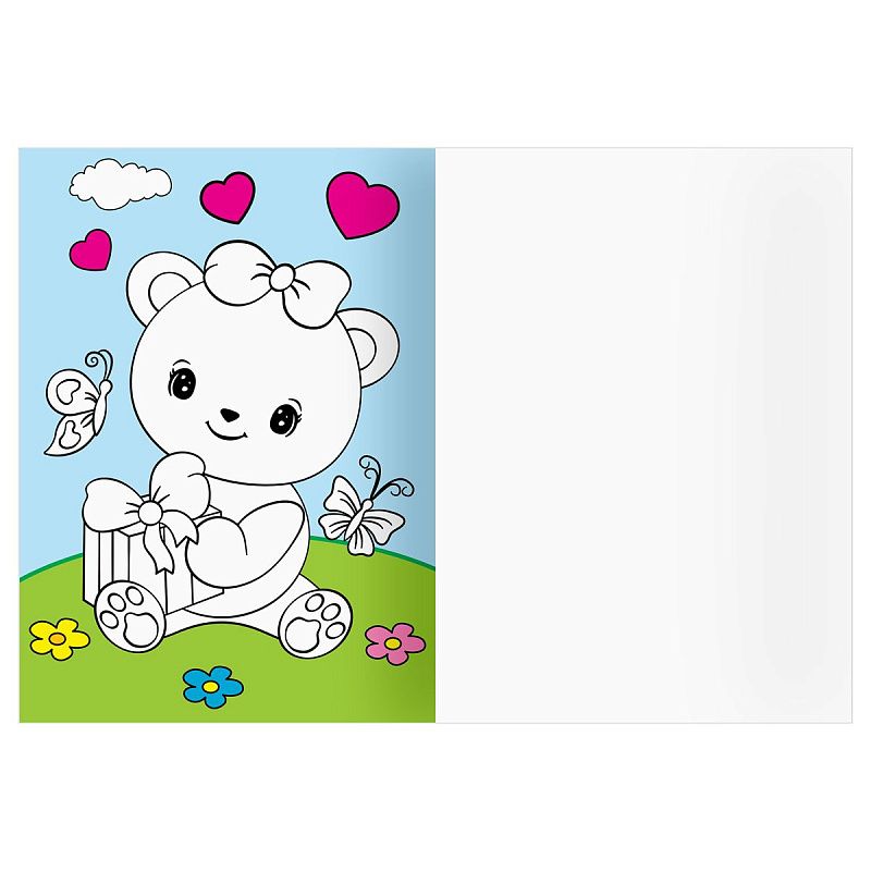 Раскраска А4 ТРИ СОВЫ "Животные в стиле kawaii", 16стр., цветной фон