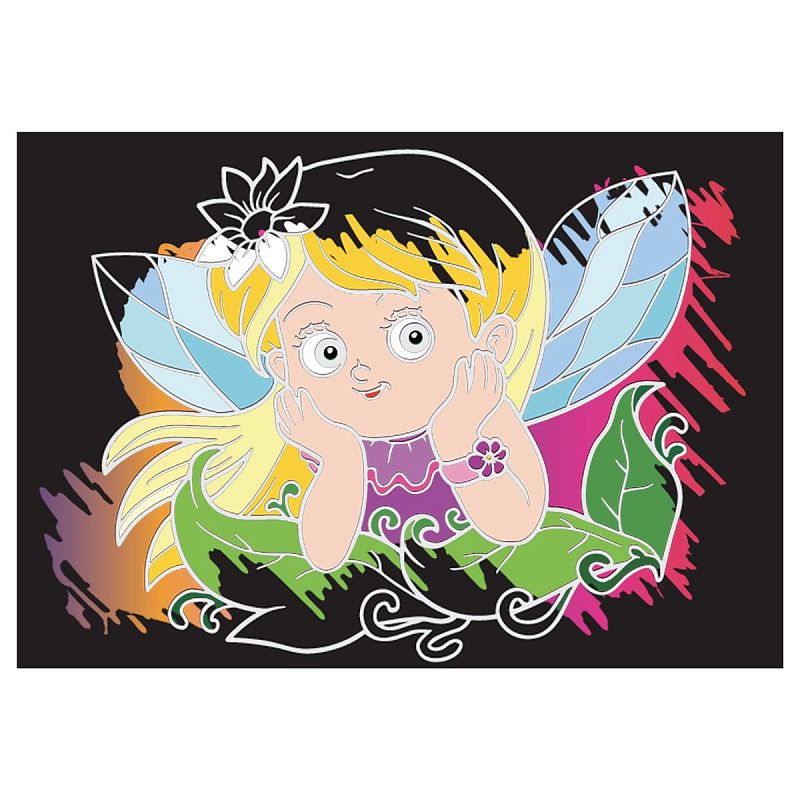 Гравюра Мульти-Пульти "Феи", А5, разноцветная основа, пакет с европодвесом