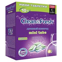 Таблетки для посудомоечных машин 200 шт CLEAN&FRESH All IN 1 MINI TABS, ш/к 11441, Cd13200m Таблетки для посудомоечных машин 200 шт CLEAN&FRESH All IN 1 MINI TABS, ш/к 11441, Cd13200m