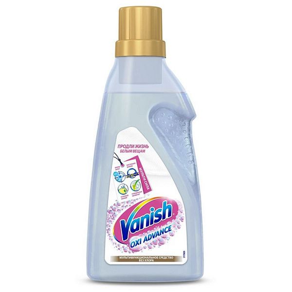 Пятновыводитель/отбеливатель Vanish "Oxi Advance. Мультисила", гель, для белых тканей, 750мл 