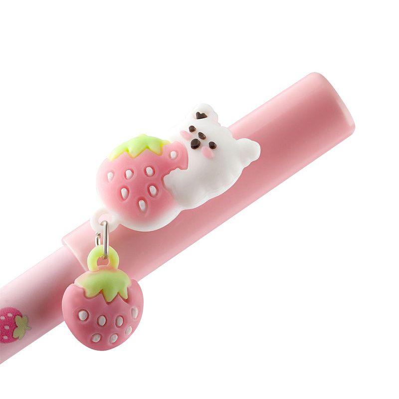 Ручка гелевая стираемая MESHU "Friendsberry" синяя, 0,5мм, корпус ассорти, с топпером 