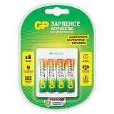 Зарядное устройство GP Е411 + 4шт акк. AA (HR06) 2700mAh (USB)