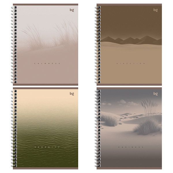 Тетрадь 48л., А5, клетка на гребне BG "Прикосновение тумана", soft-touch ламинация