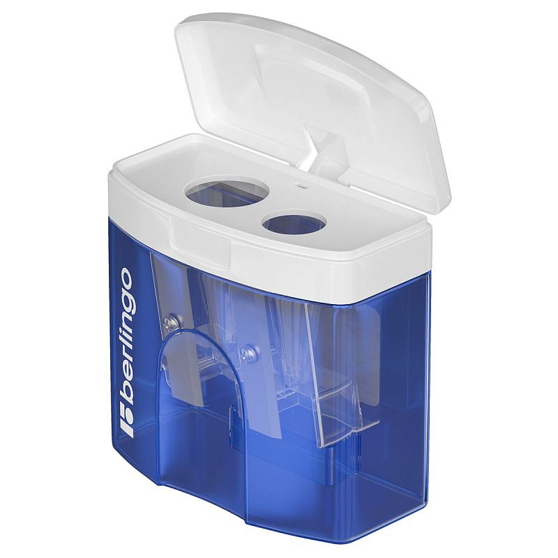 Точилка пластиковая Berlingo "Perfect XL" 2 отверстия, контейнер, ассорти 