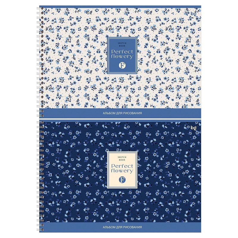 Альбом для рисования 48л., А4, на гребне BG "Цветочки"