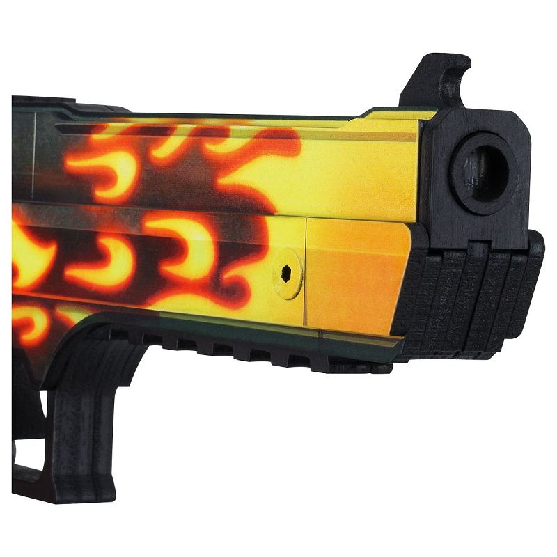 Пистолет деревянный ТРИ СОВЫ Desert Eagle, серия легендарный, "Пламя", подложка ХДФ с европодвесом, термоусадка 