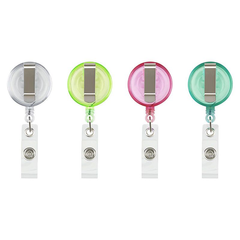 Держатель-рулетка для бейджей MESHU с топпером "Paw", 75см, петелька, клип, ассорти, блистер