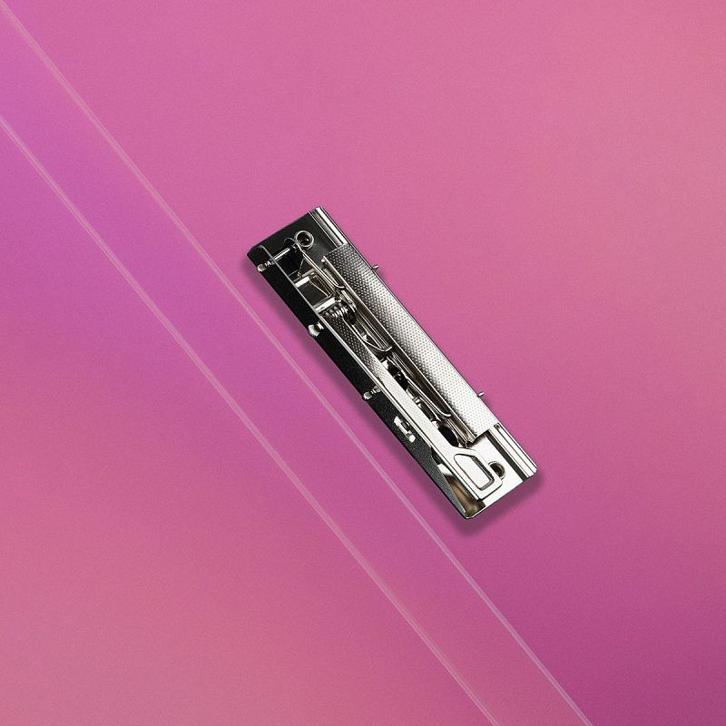 Папка с боковым зажимом СТАММ "Сияние" А4, 17мм, 700мкм, пластик, розовый 