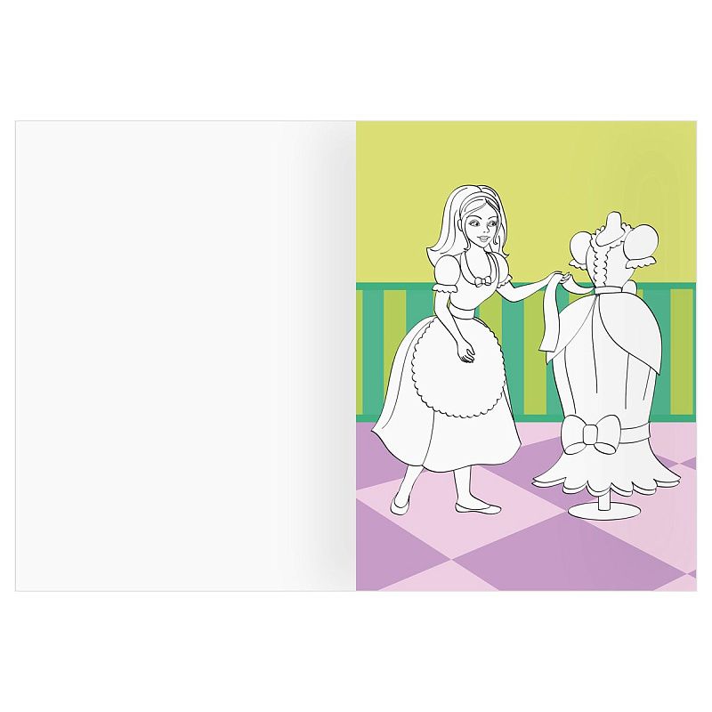 Раскраска А4 ТРИ СОВЫ "Бал принцесс", 16стр., цветной фон