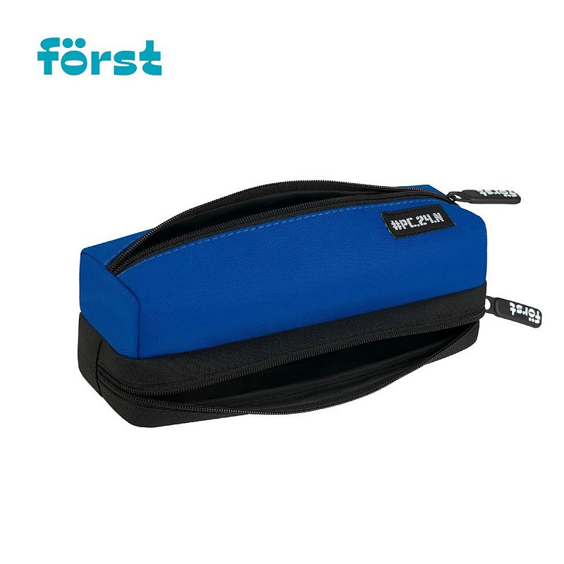 Пенал-косметичка 2 отделения, 200*65*65 Först "Dark blue", полиэстер 