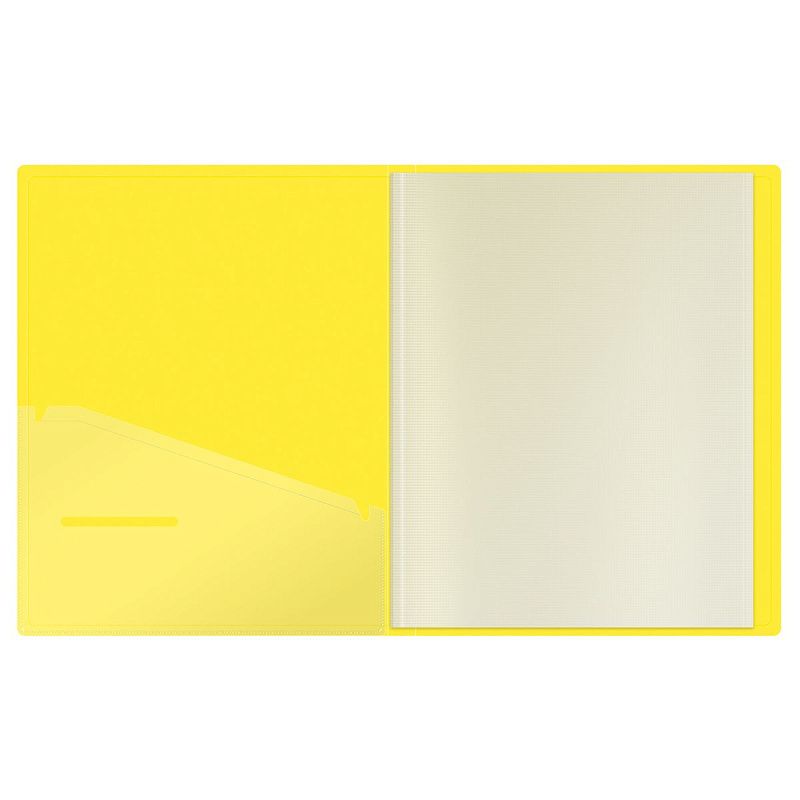 Папка с 20 вкладышами Berlingo "Neon", 17мм, 1000мкм, желтый неон, с внутр. карманом 