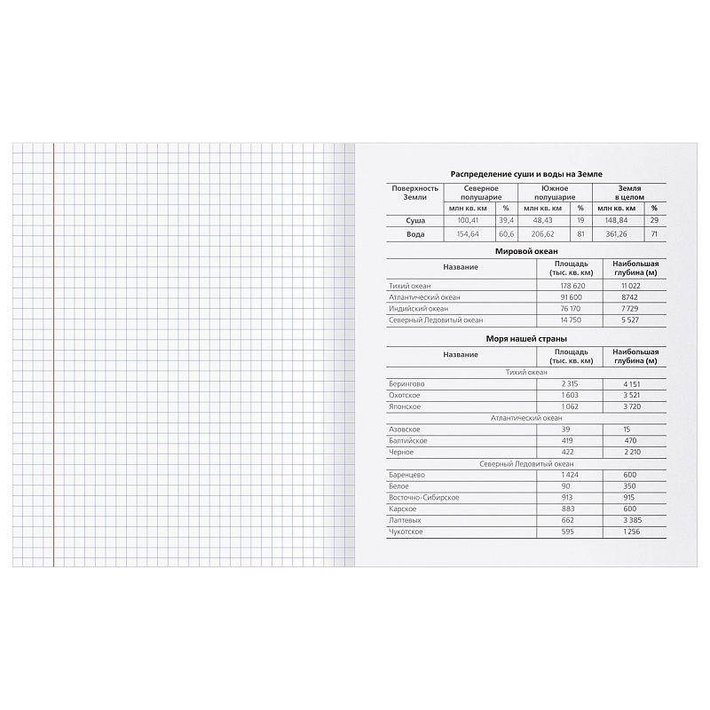 Тетрадь предметная 48л. BG "Single colour" - География, эконом