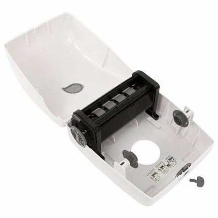 Диспенсер для полотенец в рулонах LAIMA PROFESSIONAL ECO (Система H1), механический, белый, ABS-пластик, 606550 