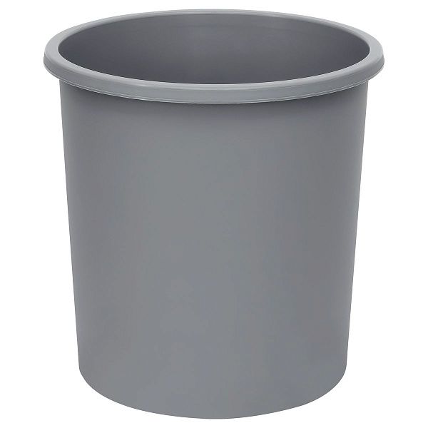 Корзина для бумаг СТАММ, 18л, цельная, серая