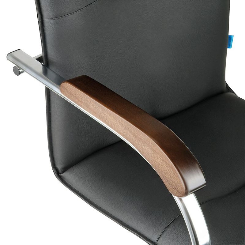 Кресло оператора Helmi HL-M23 "Самба G/Samba G", CH, экокожа, черный, орех, механизм качания BOX1