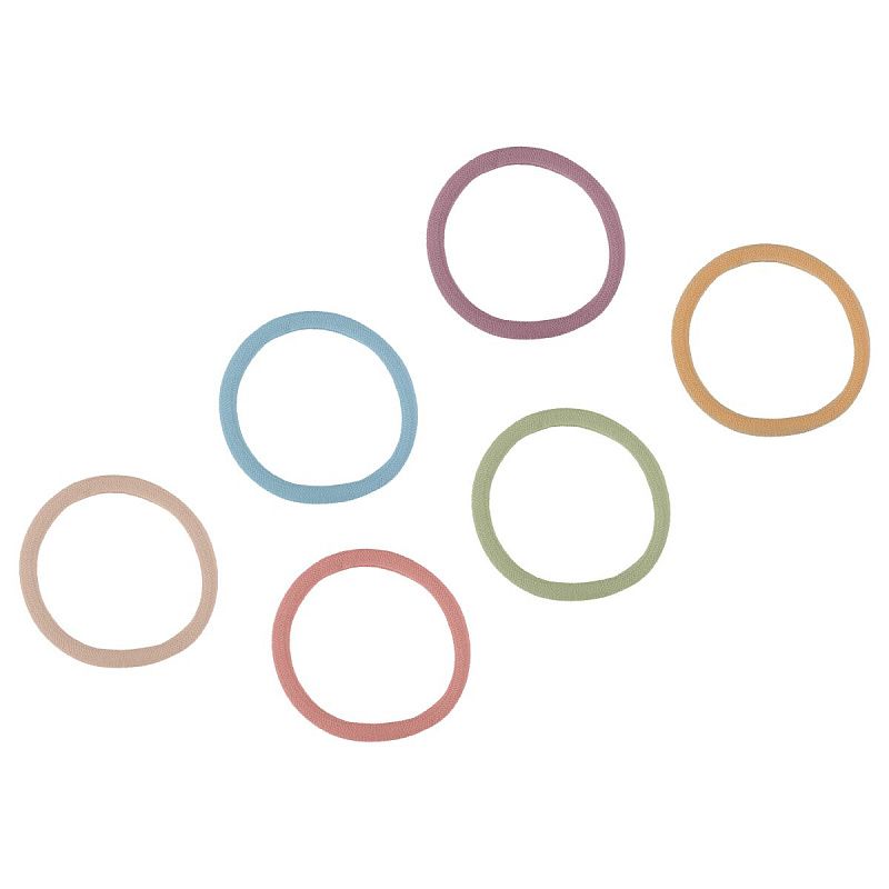 Резинки для волос MESHU "Essence thin", пастельные ассорти, 6шт., европодвес